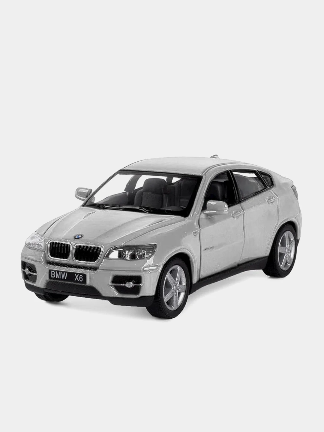 Серебряный машинка металлическая инерционная/BMW X6 KT5336D 1:38 /Kinsmart/