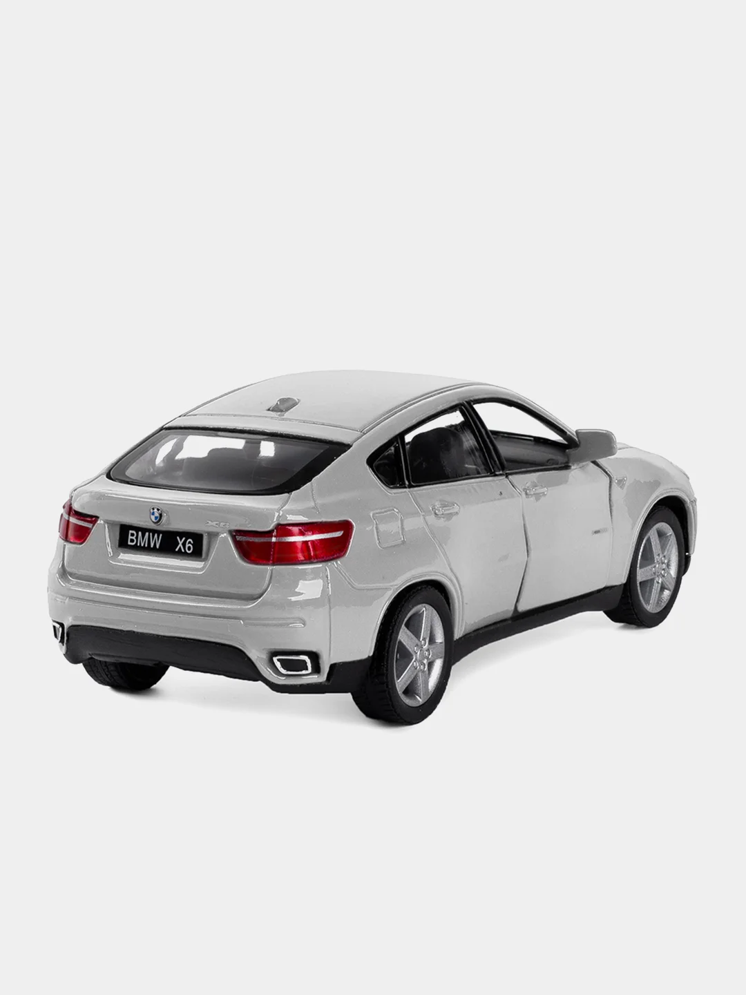 Серебряный машинка металлическая инерционная/BMW X6 KT5336D 1:38 /Kinsmart/