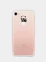 Серый меланж чехол силиконовый, прозрачный, для Apple Iphone, с рисунком панды