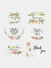 Коралловый набор открыток "Thank you", 6 штук в наборе