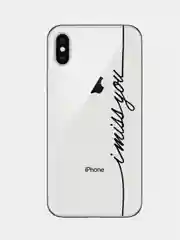 Серый чехол силиконовый c надписями для iPhone 11, pro, XR, X / XS, 7/8, 6/6S, 5 SE