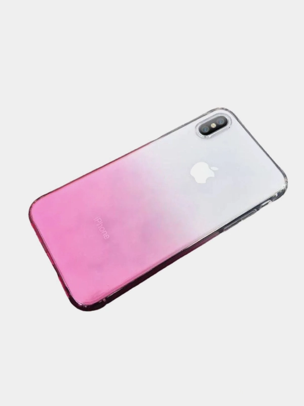 Чехол прозрачный силиконовый градиент для iPhone