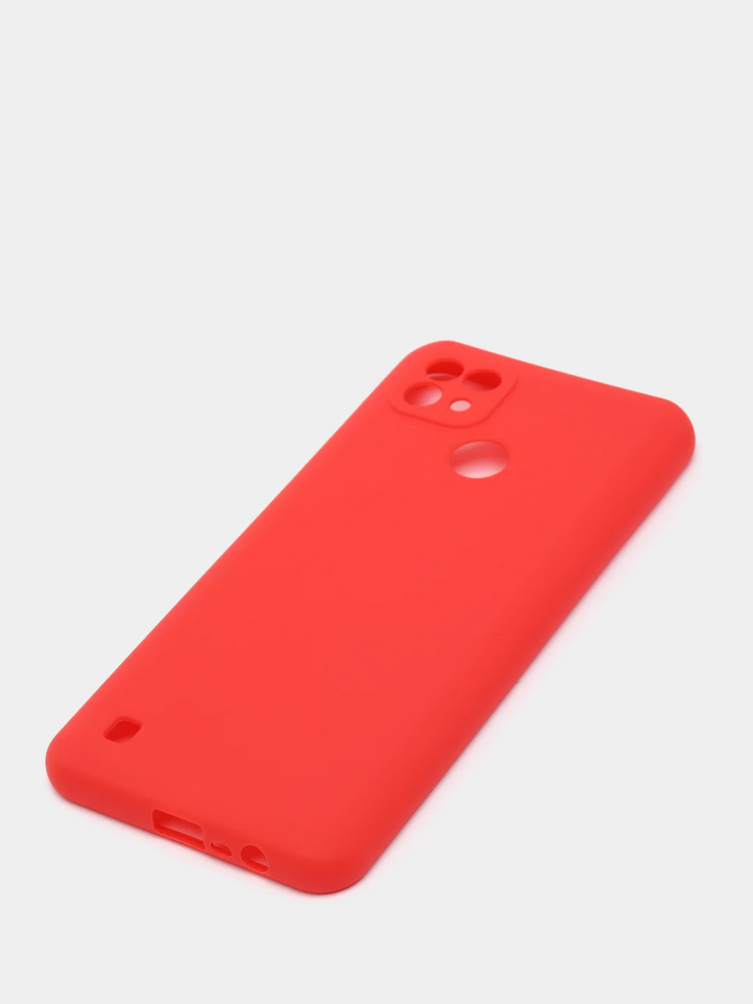 Красный чехол для Realme C21 силиконовый матовый, цветной