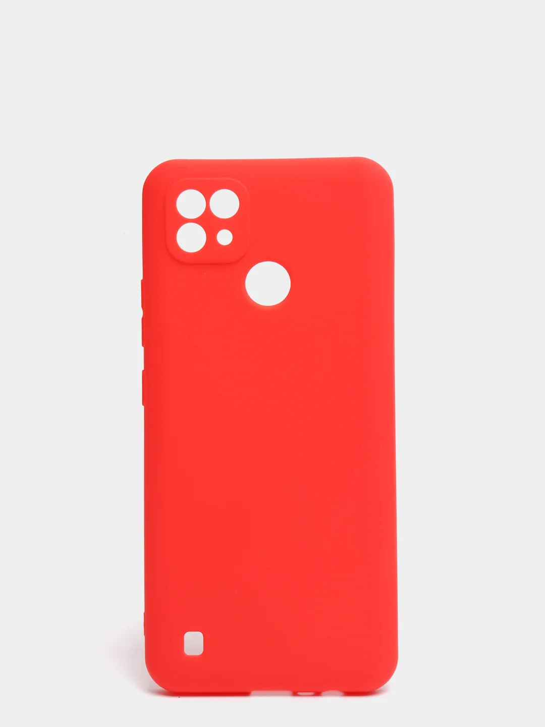 Красный чехол для Realme C21 силиконовый матовый, цветной