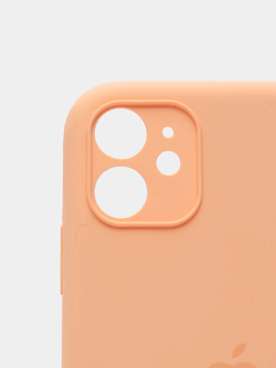 Кремовый чехол Silicone Case iPhone 11 с защитой камеры с бархатной подкладкой