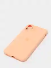 Кремовый чехол Silicone Case iPhone 11 с защитой камеры с бархатной подкладкой