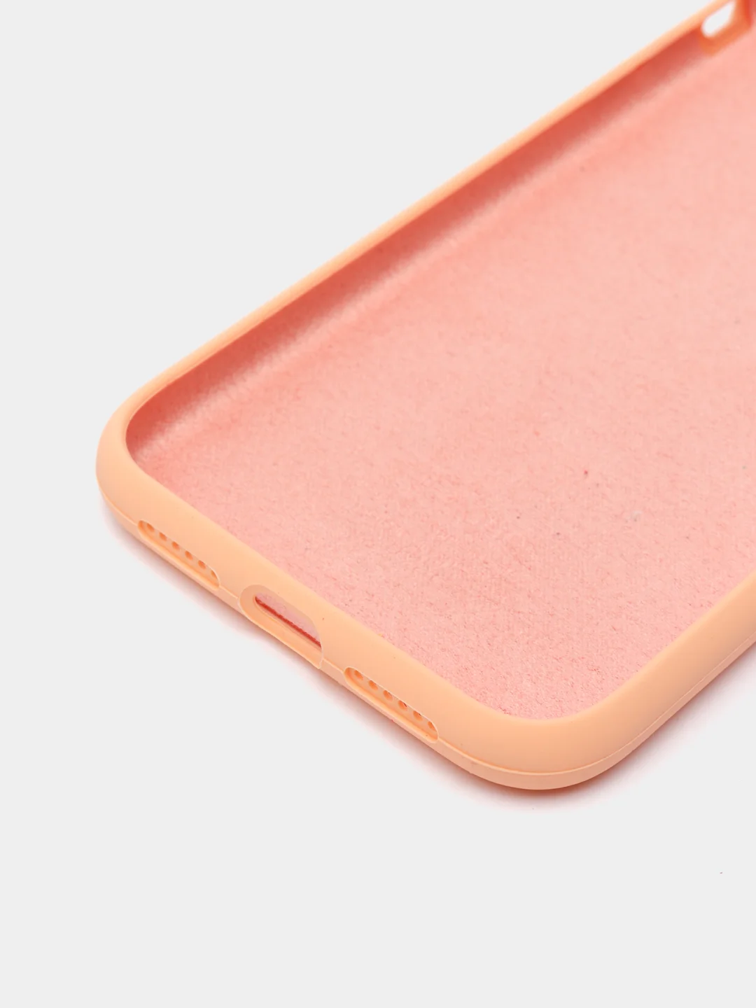 Кремовый чехол Silicone Case iPhone 11 с защитой камеры с бархатной подкладкой