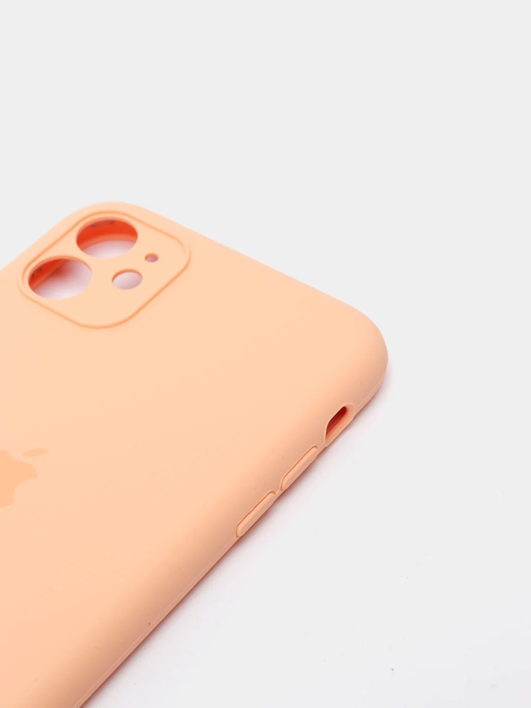 Кремовый чехол Silicone Case iPhone 11 с защитой камеры с бархатной подкладкой