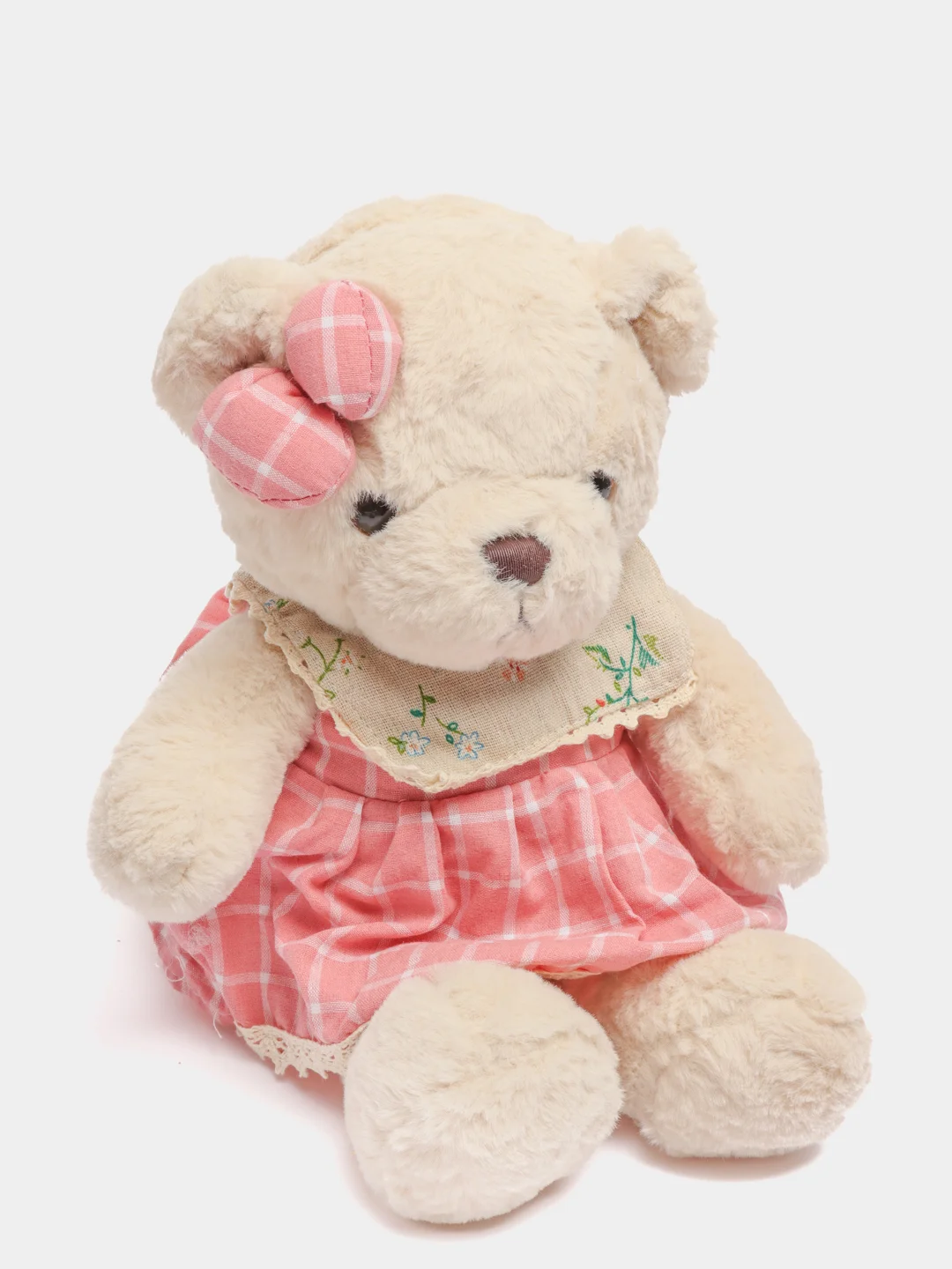 Коралловый меланж медведь мягкая игрушка, 40 см. Плюшевый медведь