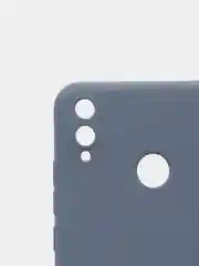 Синий чехол на Honor 8X, силиконовый, с бархатной подкладкой