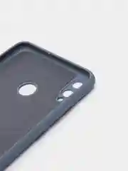 Синий чехол на Honor 8X, силиконовый, с бархатной подкладкой