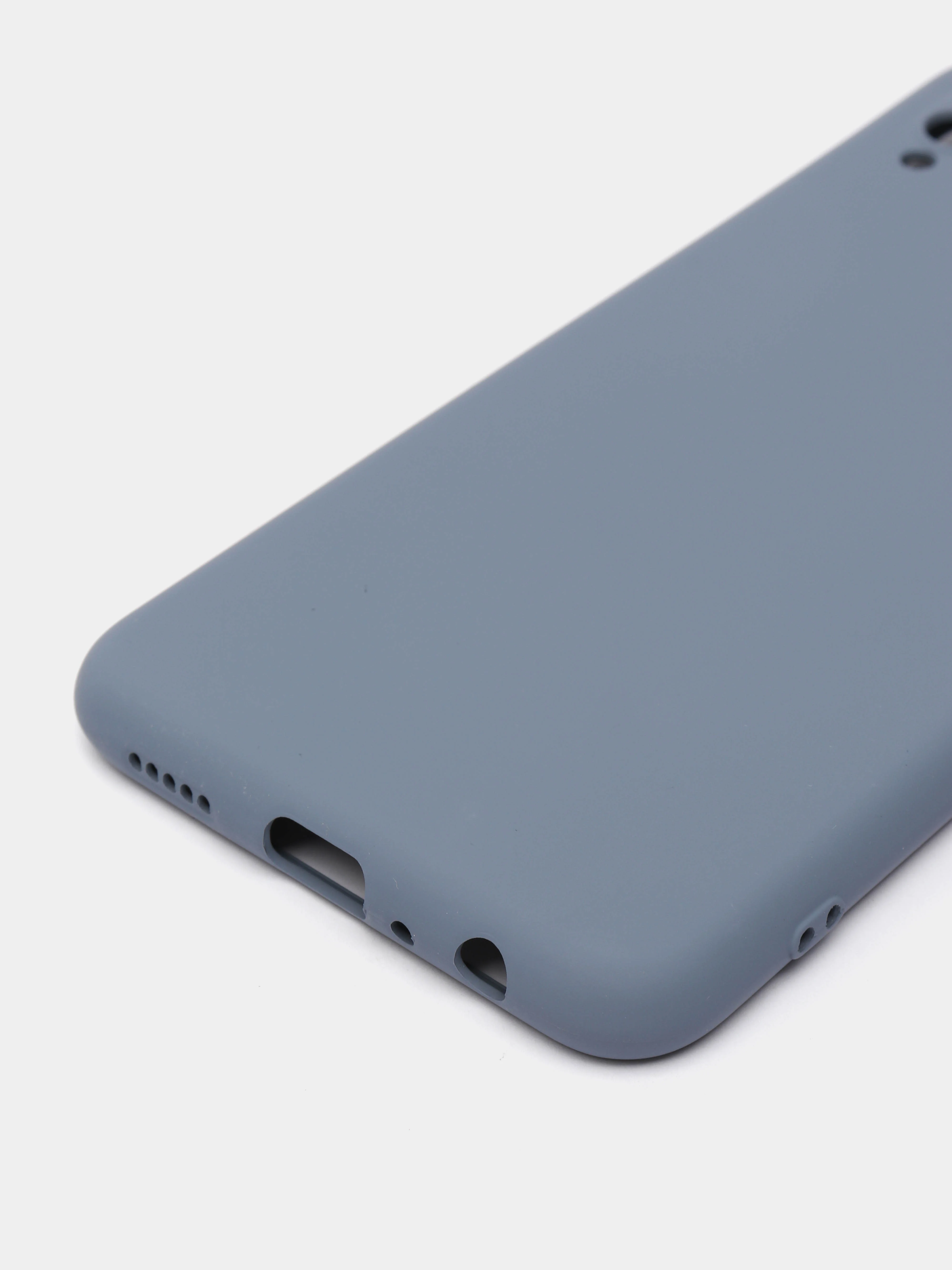 Синий чехол на Honor 8X, силиконовый, с бархатной подкладкой