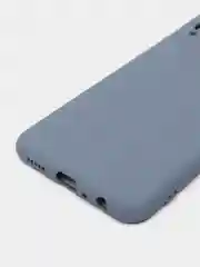 Синий чехол на Honor 8X, силиконовый, с бархатной подкладкой