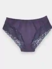 Фиолетовый трусы женские кружевные, хлопковые, большие размеры
