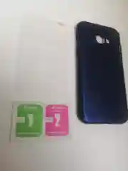 Алый чехол и стекло для Samsung A3 17, пластиковый, матовый