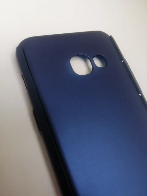 Алый чехол и стекло для Samsung A3 17, пластиковый, матовый