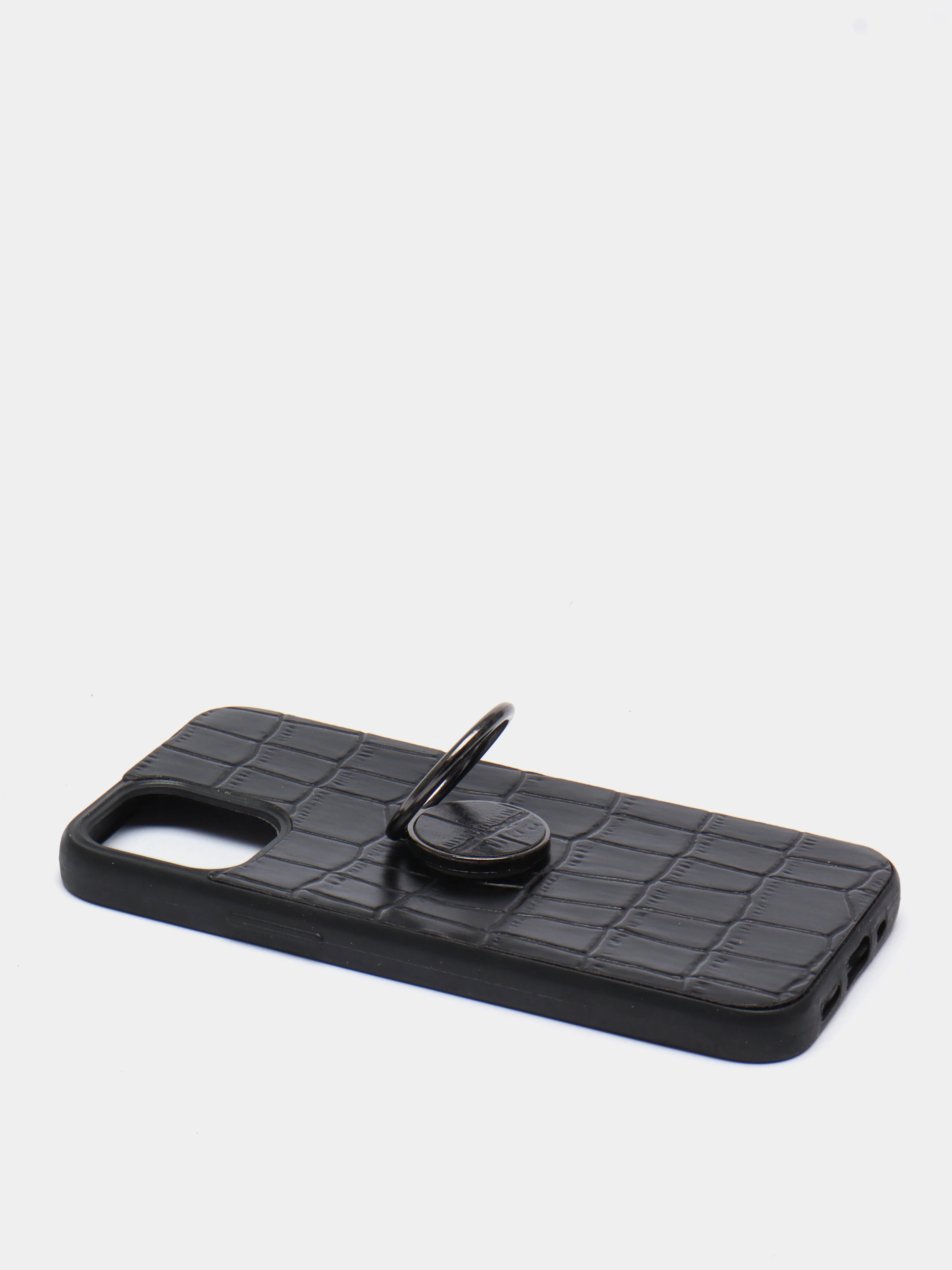 Чехол iPhone 12 mini (5.4) силиконовый под кожу с кольцом