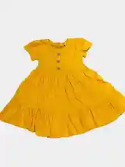 Горчичный муслиновое платье для девочки