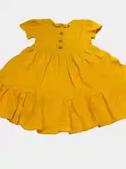 Горчичный муслиновое платье для девочки