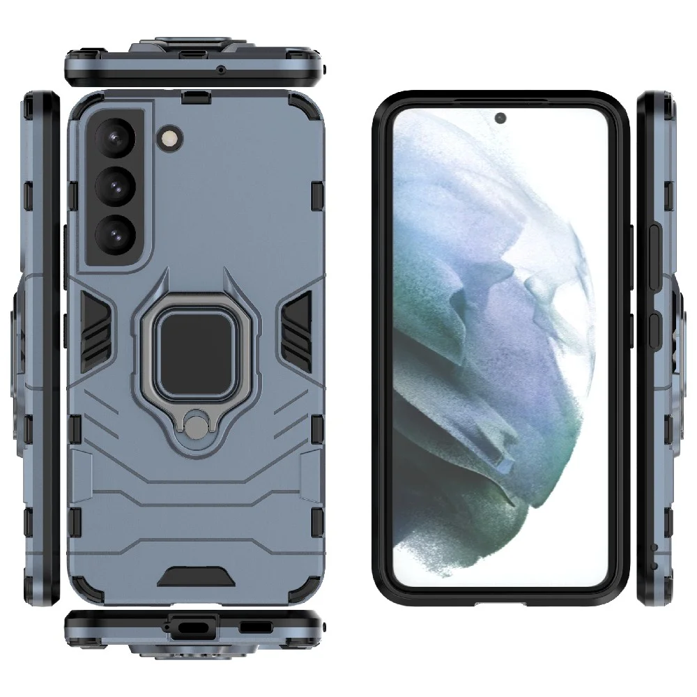 Чехол противоударный с кольцом-держателем на Samsung Galaxy S22 (Самсунг Галакси С22)