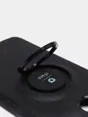 Черный чехол Huawei Y6 2018 / Honor 7C / Honor 7A Pro силиконовый магнитный с кольцом iFace