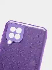 Фиолетовый чехол Samsung Galaxy A22 4G, M22, Самсунг Галакси А22 4G, М22 блестящий с защитой камеры