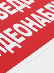 Табличка "Внимание! Ведется видеонаблюдение" 15х30см
