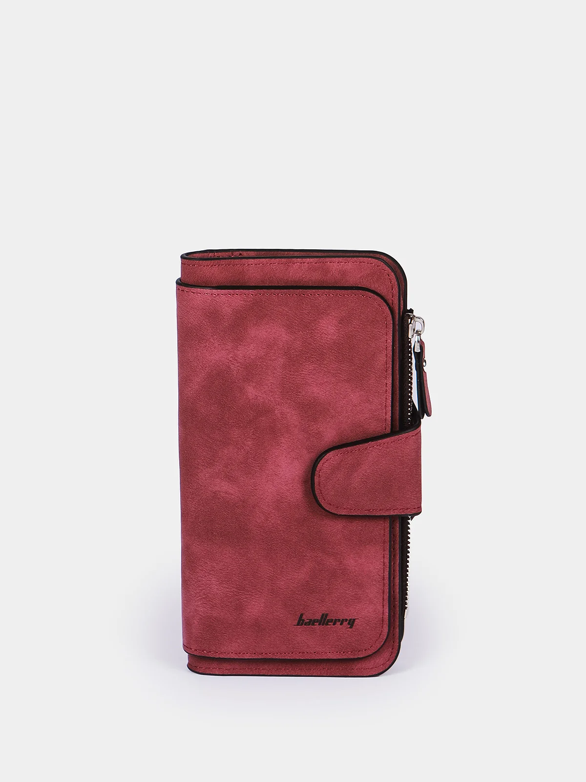 Серый меланж кошелек женский  Baellerry из замшевой экокожи, 10 цветов