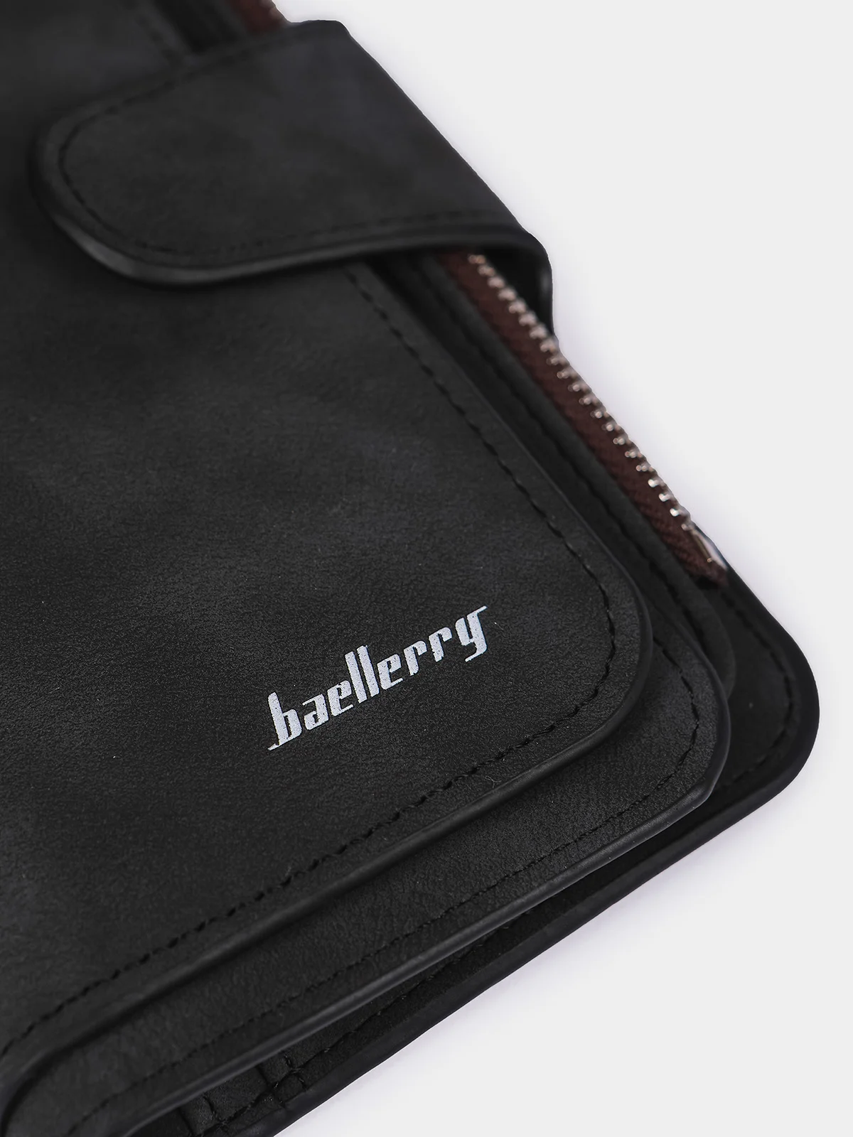 Серый меланж кошелек женский  Baellerry из замшевой экокожи, 10 цветов