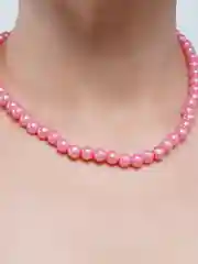 Кораллово-розовый колье "Жемчужина"
