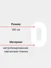 Воздушный шар фольгированный "Цифра" белая, 100 см