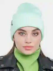 Мятный шапка-лопатка Leray "Джуниор" однотонная, 39 цветов, двойная, 54-56