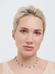 Синий чокер Ромашка