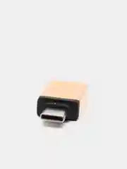 Золотой адаптер переходник usb type c на usb otg