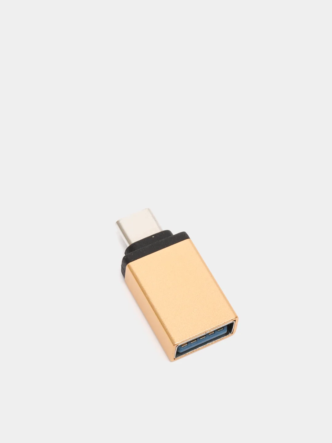 Золотой адаптер переходник usb type c на usb otg