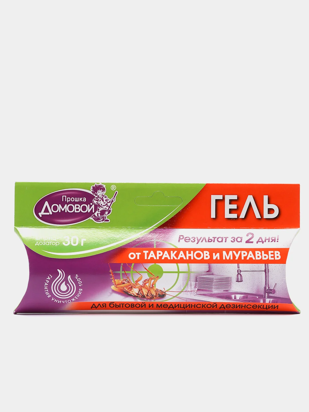 Гель шприц-дозатор "Прошка Домовой" от тараканов и муравьев 30г
