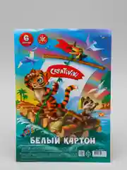 Картон белый немелованный Creativiki А4, 6 листов, 200 г/м2