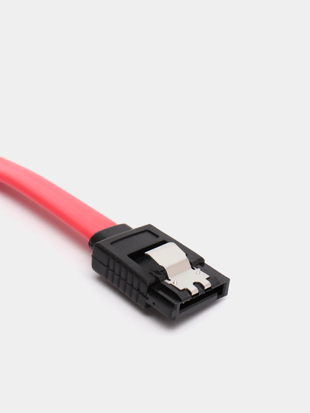 Красный кабель SATA - SATA для подключения жёстких дисков (HDD, SSD) к материнской плате