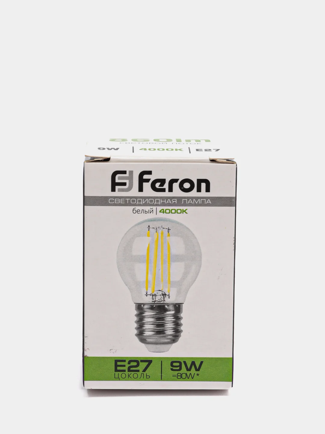 Лампа светодиодная, (9W) 230V E27 4000K прозрачная, LB-509