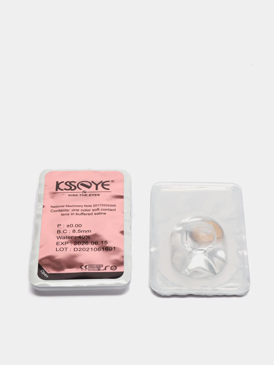 Коричневый цветные контактные линзы KSSEYE без коррекции, 2 шт./пара