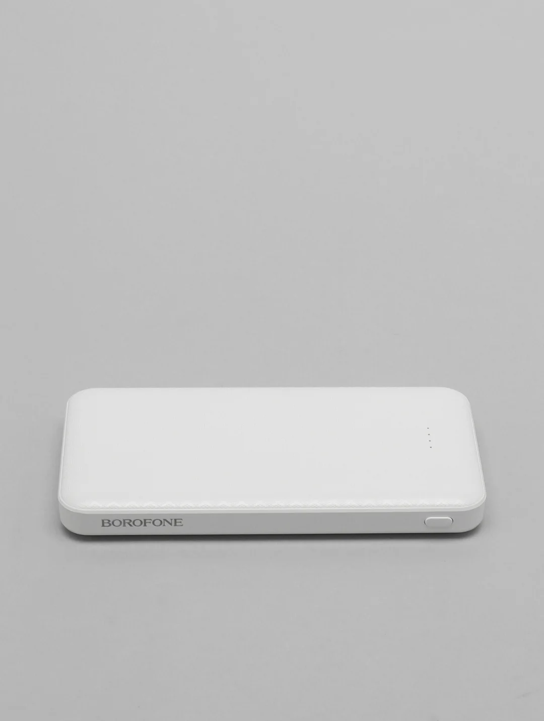 Белый внешний аккумулятор Borofone BJ3 Minimalist 10.000 mAh 2A (2xUSB, Micro-USB/Type-C)