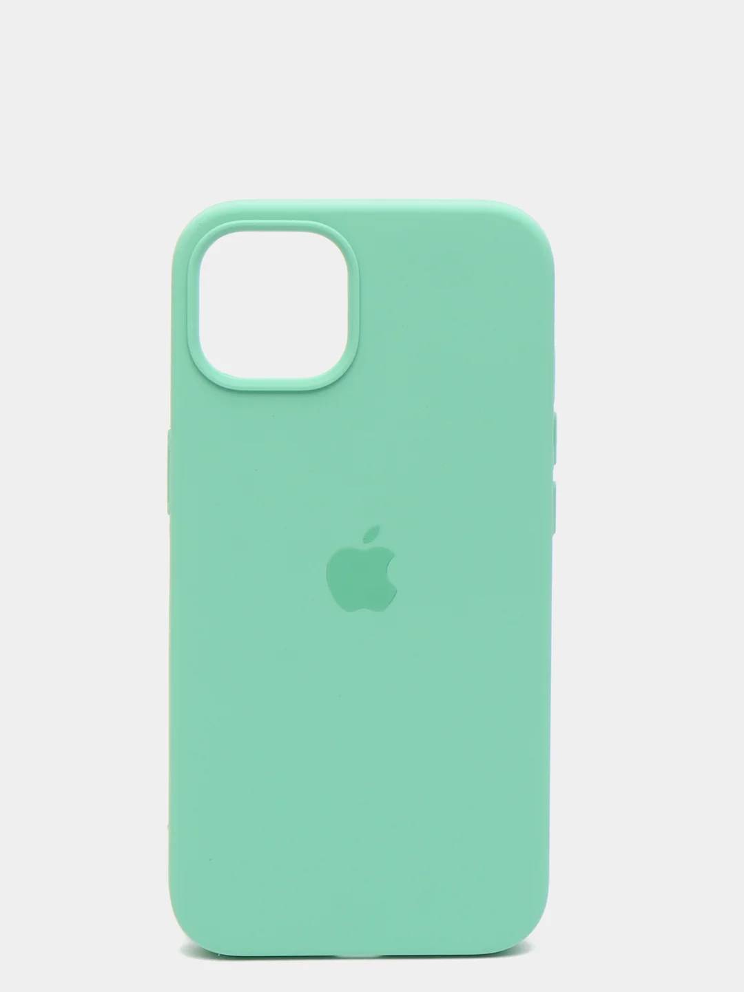 Мятный чехол Silicone Case для iPhone 13 с закрытым низом