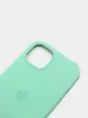 Мятный чехол Silicone Case для iPhone 13 с закрытым низом