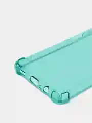 Бирюзовый чехол прозрачный Samsung Galaxy A12 / M12, противоударный плотный неоновый с оттенком