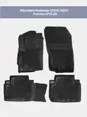 Черный коврики на Mitsubishi Outlander II XL, III, Peugeot 4007 2007-12,Citroen C-Crosser 2007-13