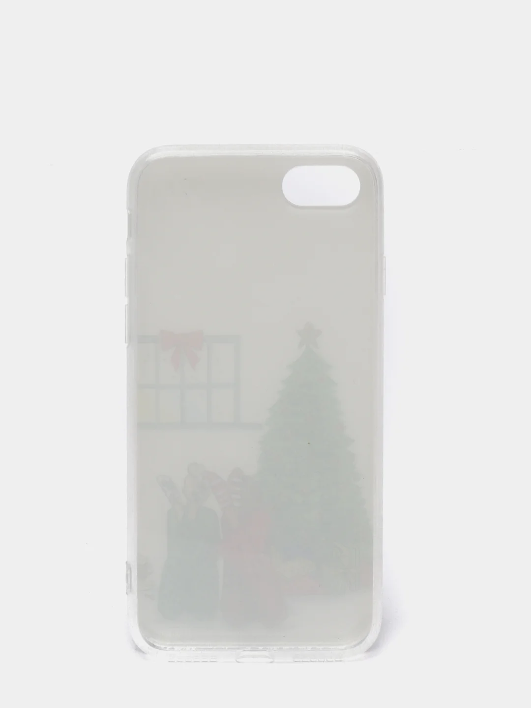 Золотой чехол iPhone 11, 12/ 12 Pro 6.1 mini, 7/ 8/ SE 2020, 5/ 5s /se 2016 с новогодним рисунком