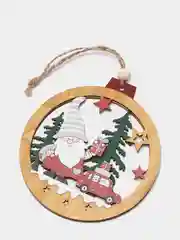 Розовый елочная игрушка, деревянная