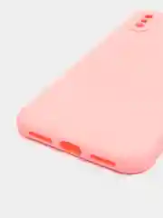 Розовый чехол iPhone X / Xs силиконовый противоударный цветной матовый