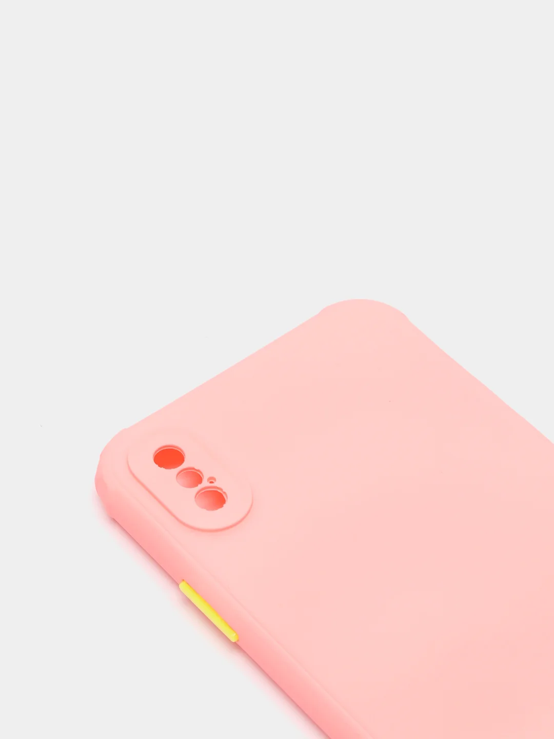 Розовый чехол iPhone X / Xs силиконовый противоударный цветной матовый