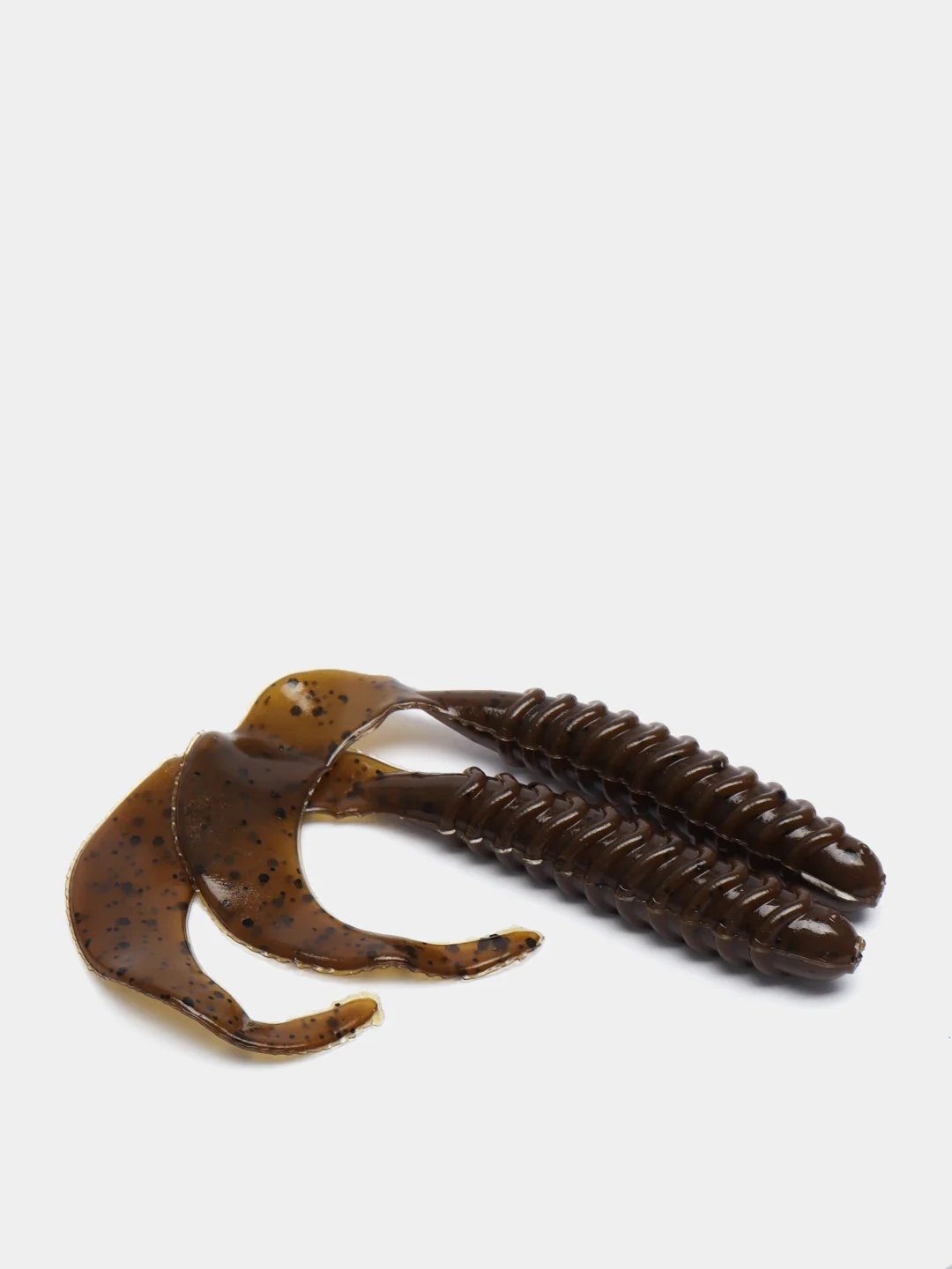Коричневый силиконовые приманки ACTION PLASTICS Curl Tail Grub 3